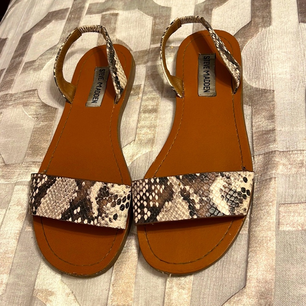 Steve Madden snake skin print sandals